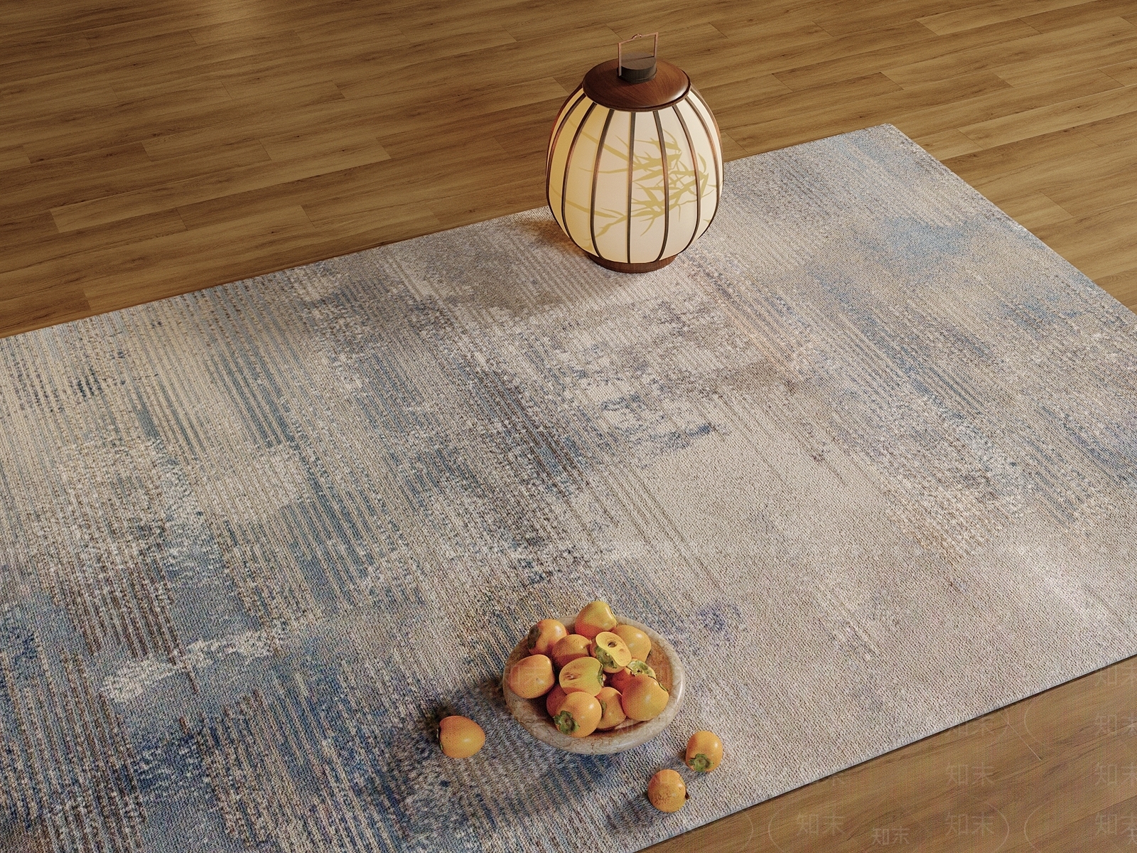 新中式中式地毯3D模型下载【ID:1190423241】