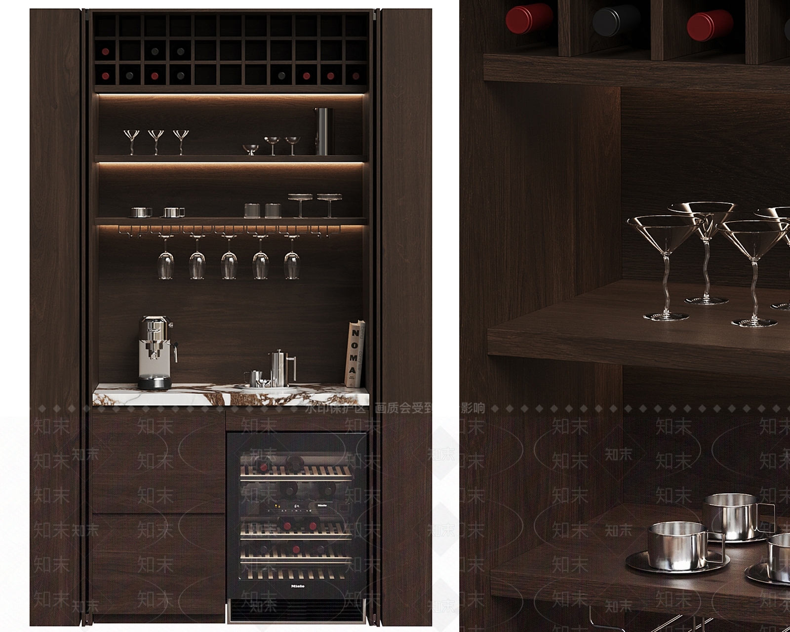 中古美式酒柜3D模型下载【ID:1190424537】