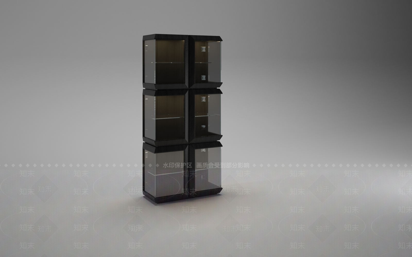 现代意式酒柜3D模型下载【ID:1190424781】