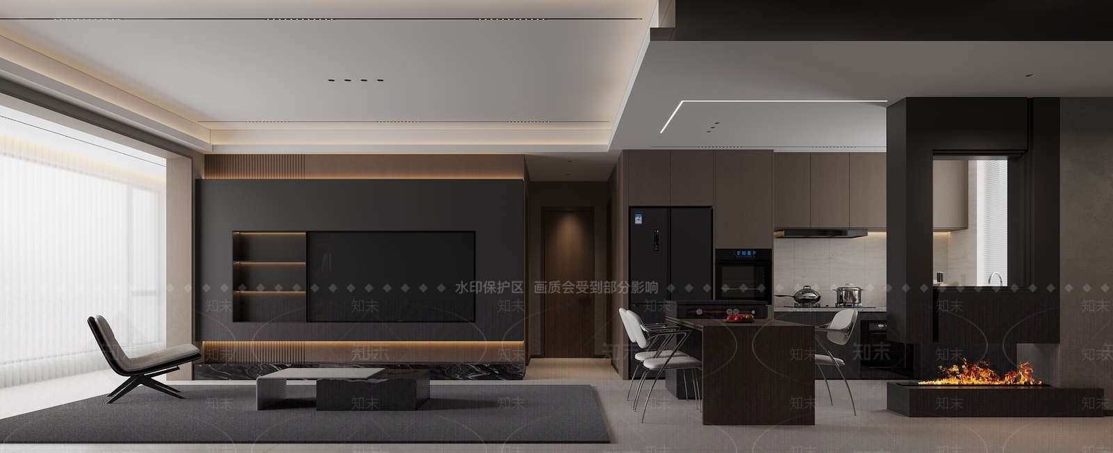 现代客餐厅3D模型下载【ID:1215086146】