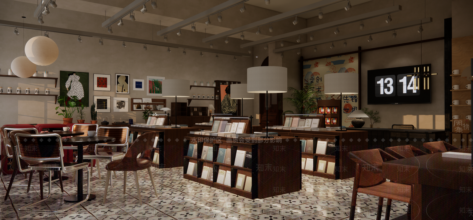 现代禅意其他店铺SU模型下载【ID:1190433233】