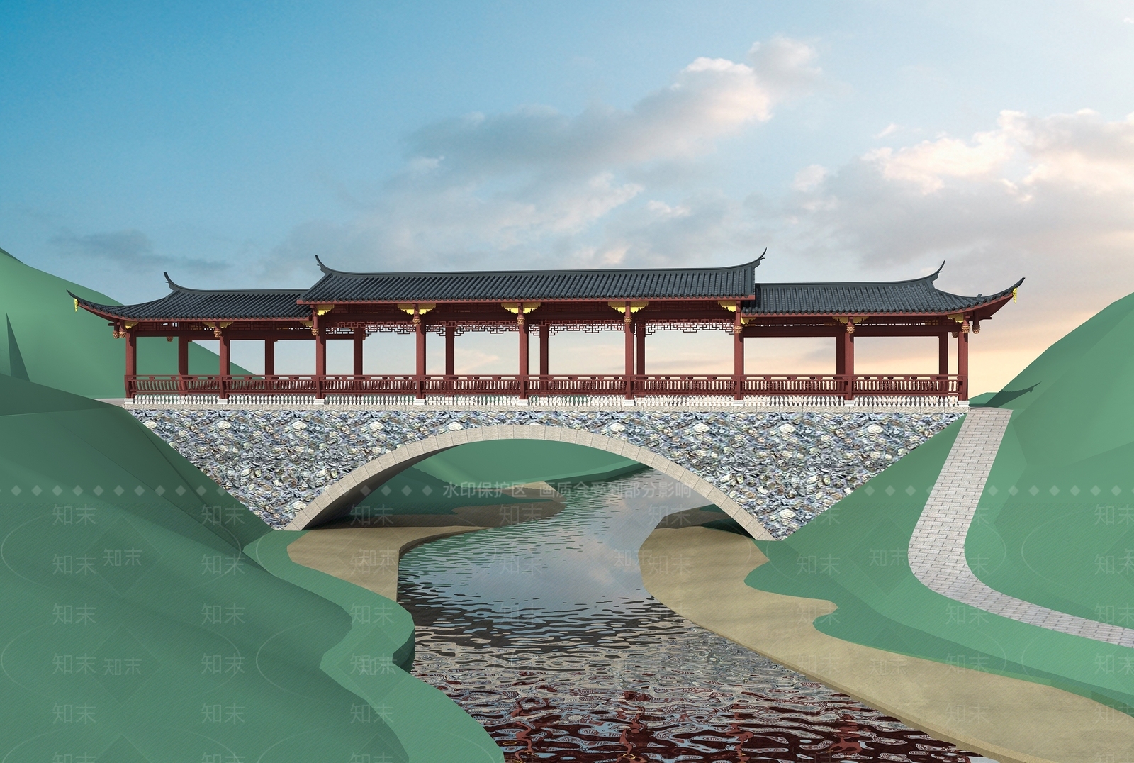 现代艺术风格建筑3D模型下载【ID:1190434335】