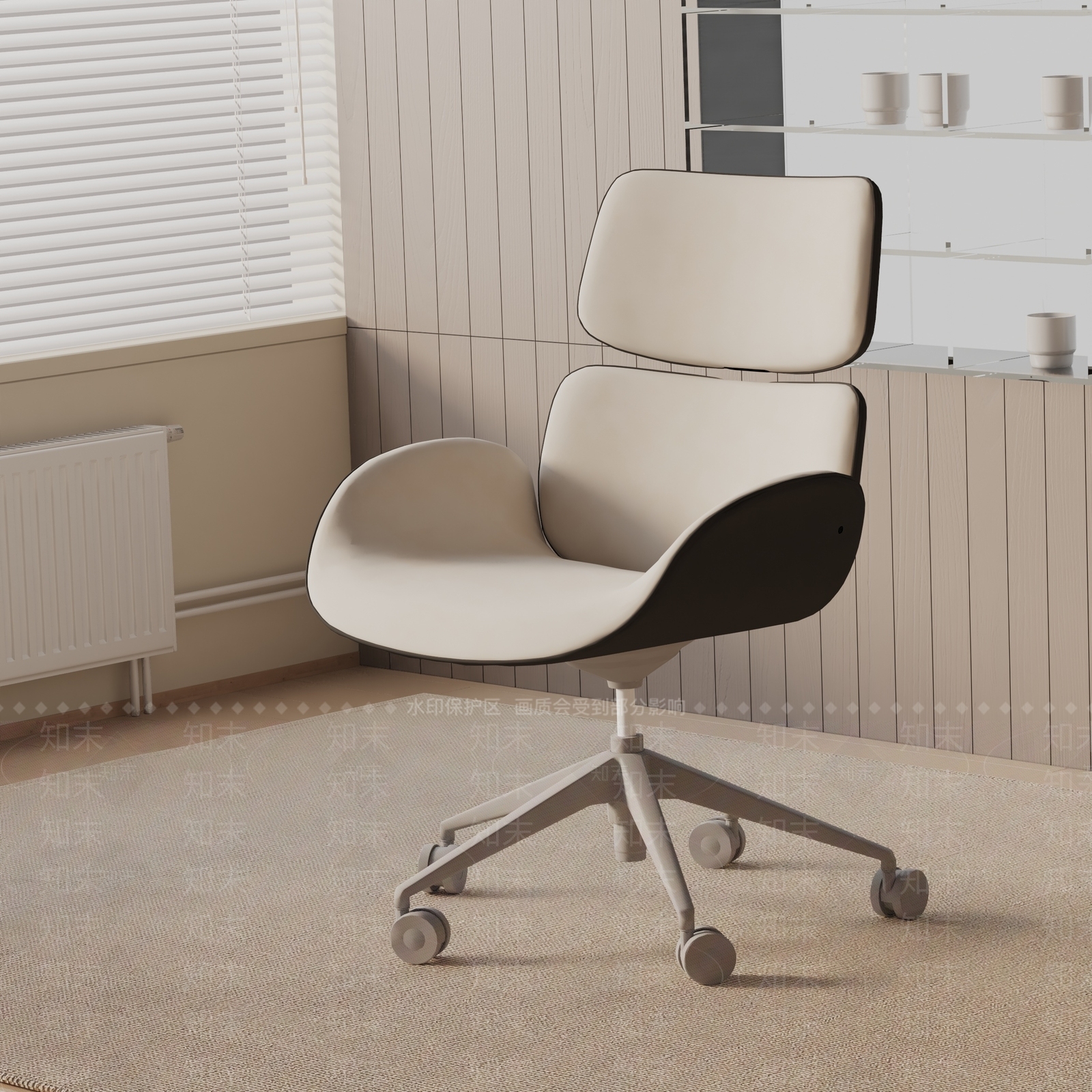 现代办公椅3D模型下载【ID:1190440303】