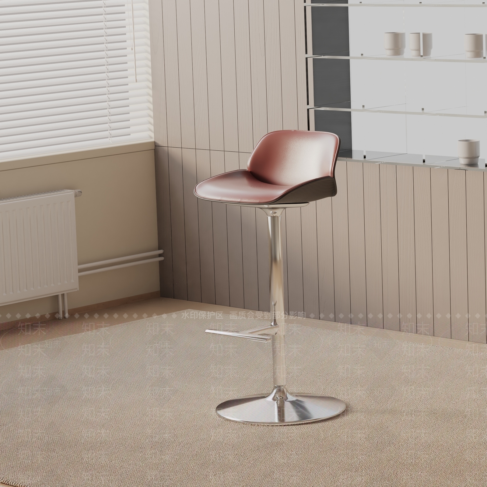 现代吧椅3D模型下载【ID:1190440468】