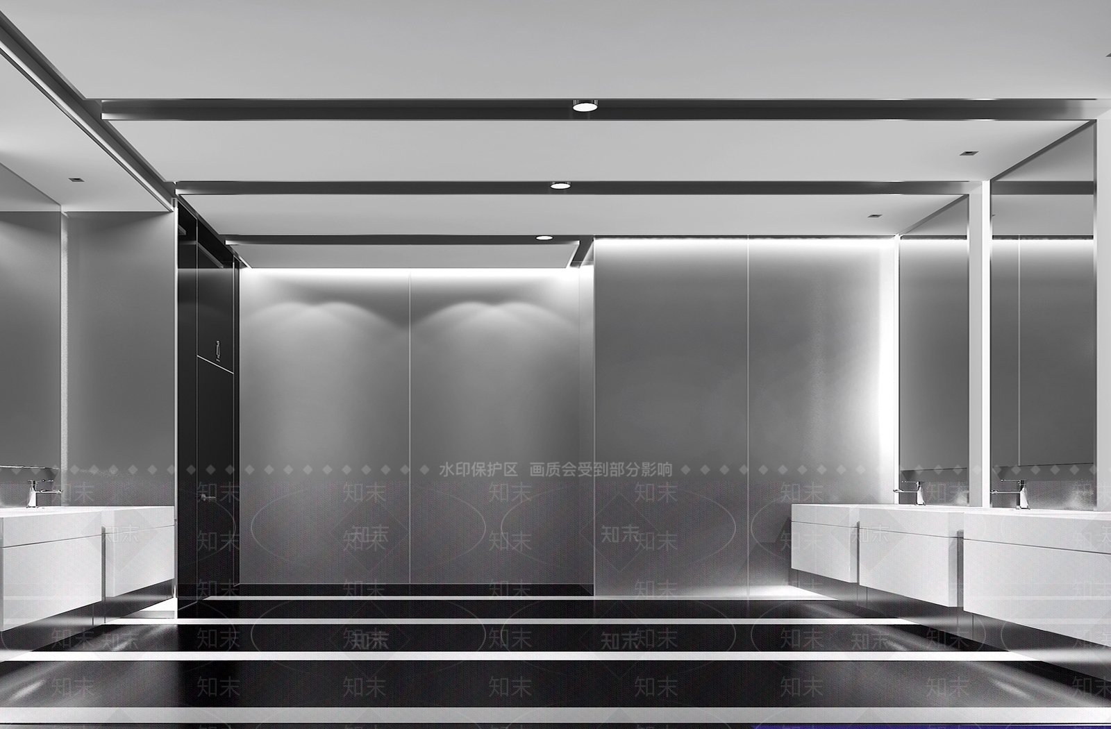 现代公共卫生间3D模型下载【ID:1190440608】