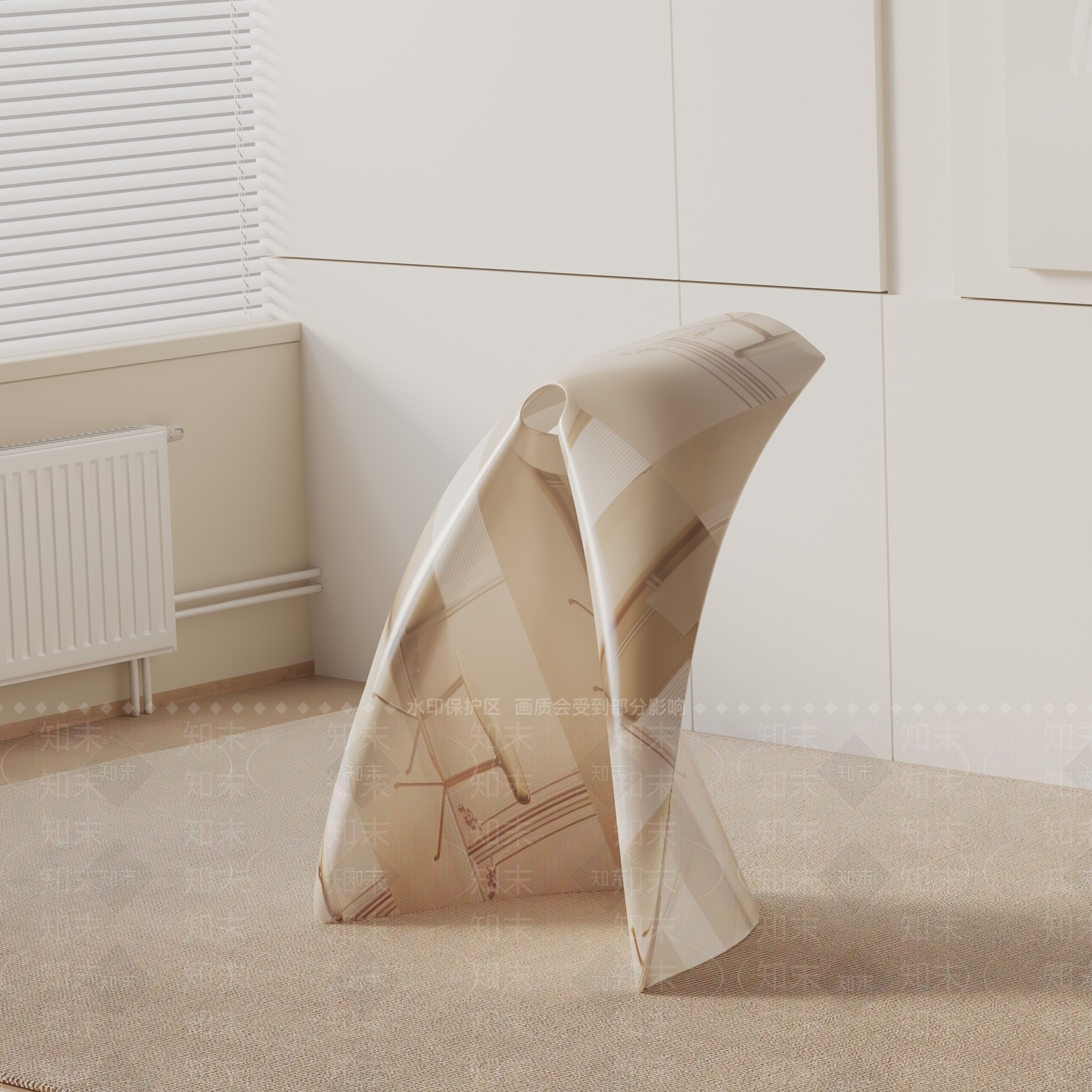 现代吧椅3D模型下载【ID:1190441370】