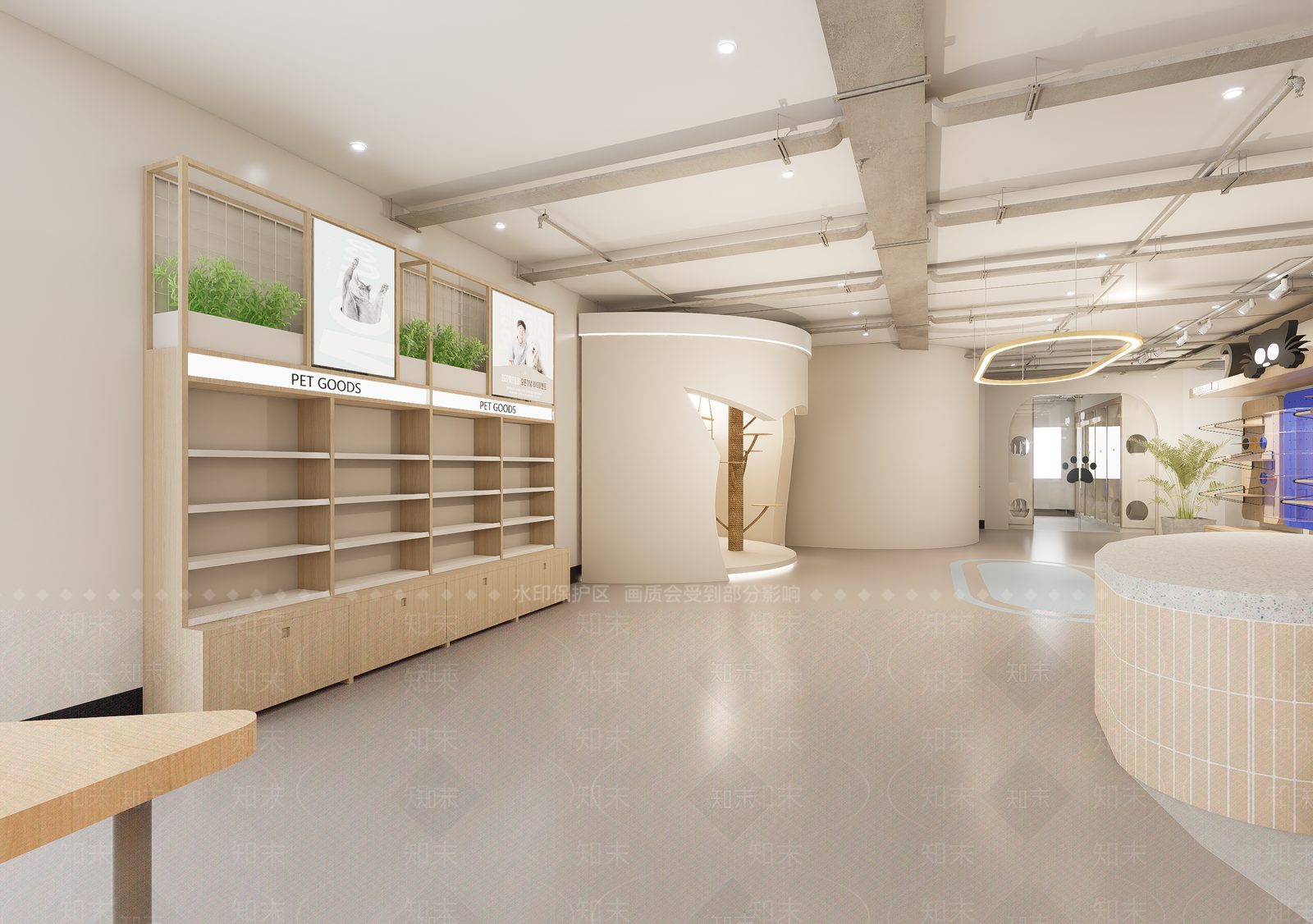 现代简约宠物店SU模型下载【ID:1190441375】