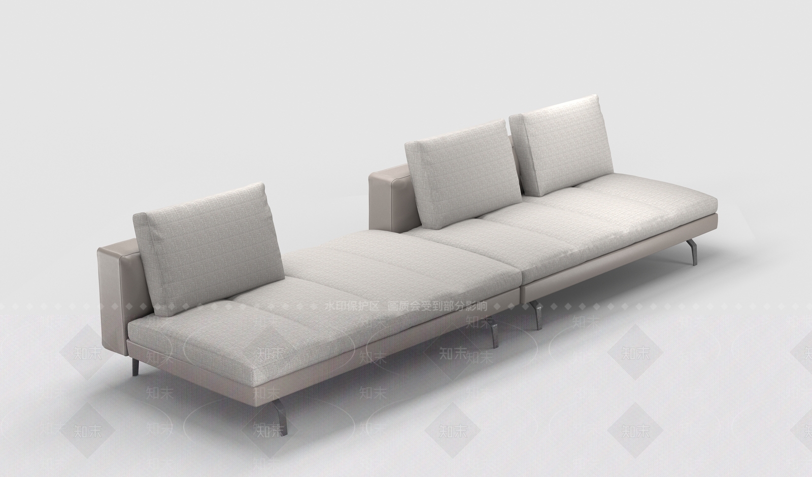 现代意式多人沙发3D模型下载【ID:1190443496】