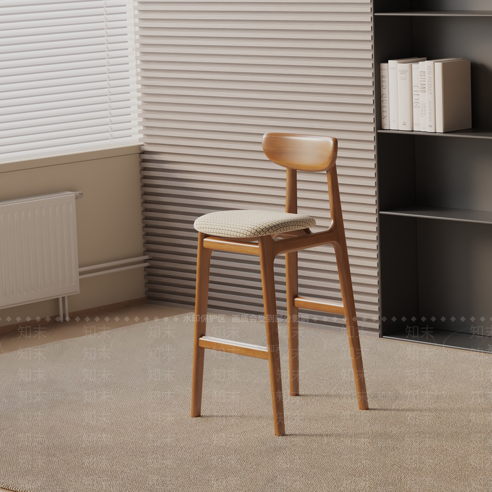 现代吧椅3D模型下载【ID:1190443529】