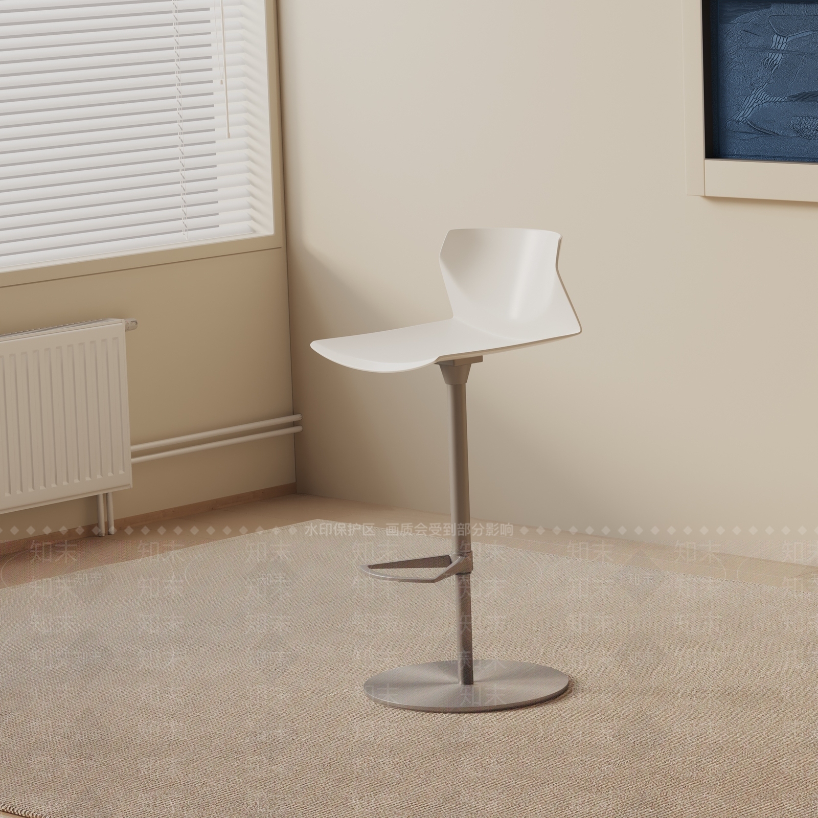 现代吧椅3D模型下载【ID:1190443995】
