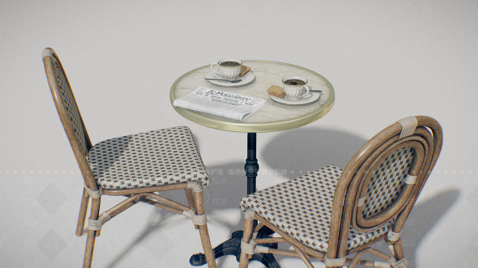 现代茶桌椅3D模型下载【ID:1190444312】