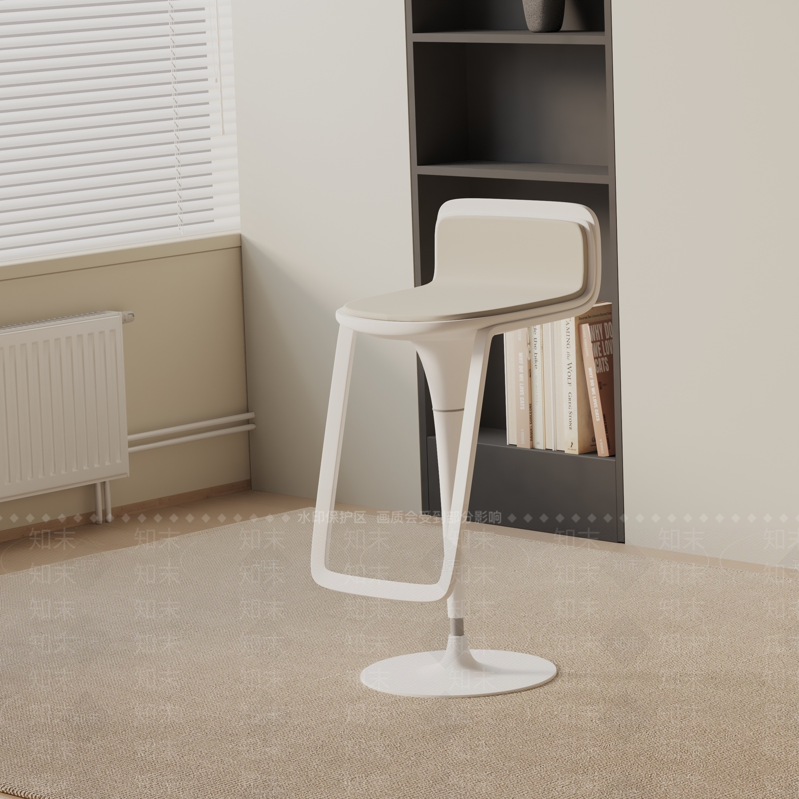 现代吧椅3D模型下载【ID:1190445128】