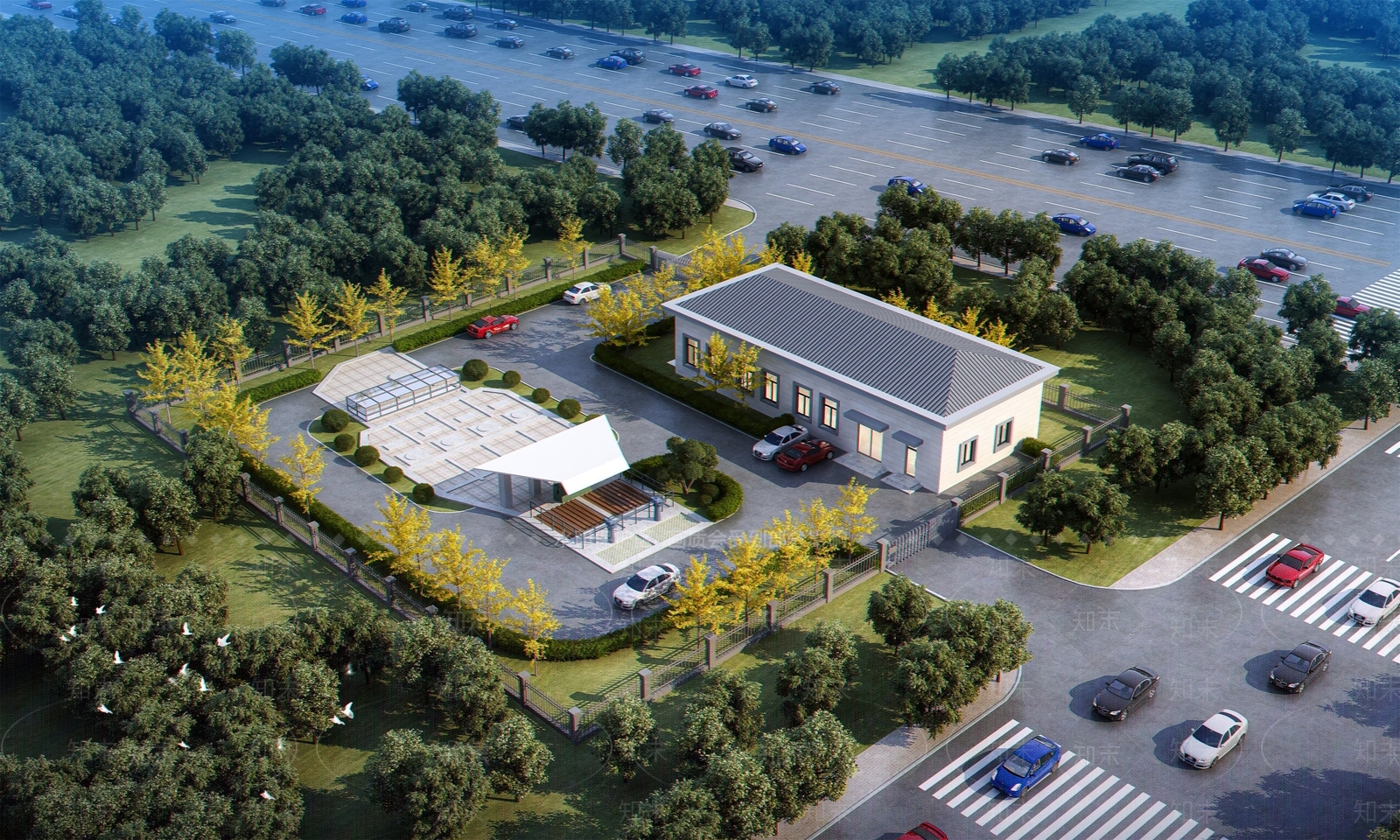 现代鸟瞰规划3D模型下载【ID:1190447066】