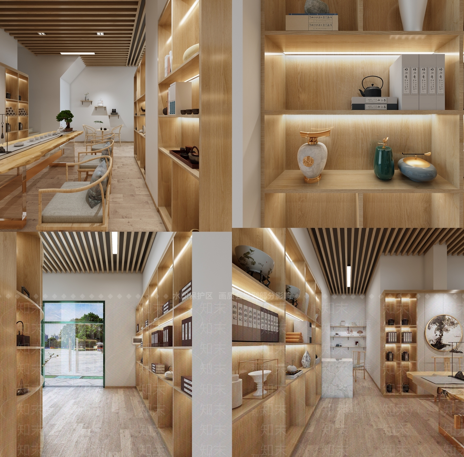 新中式茶叶店3D模型下载【ID:1190447650】
