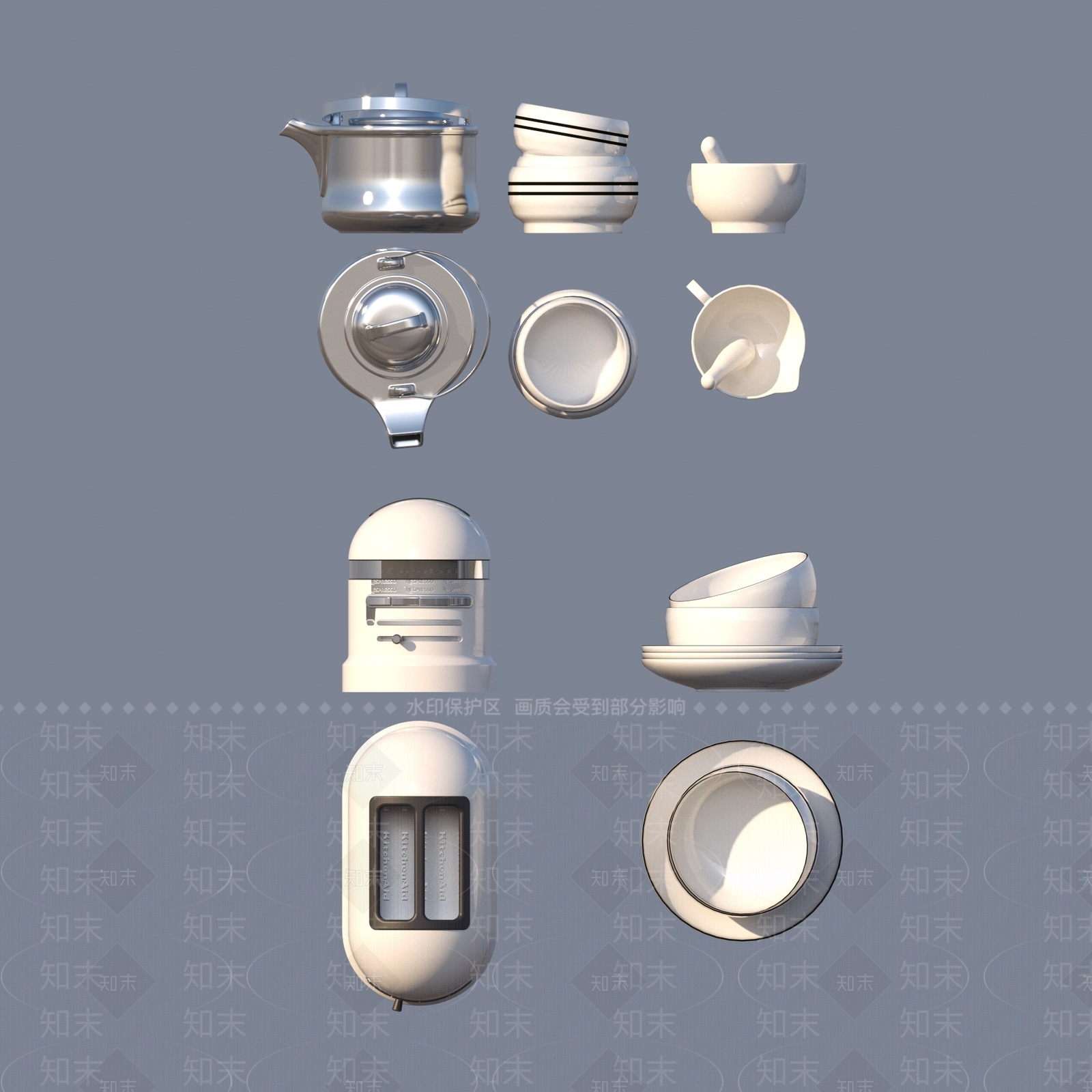 厨房用品3D模型下载【ID:1190447264】
