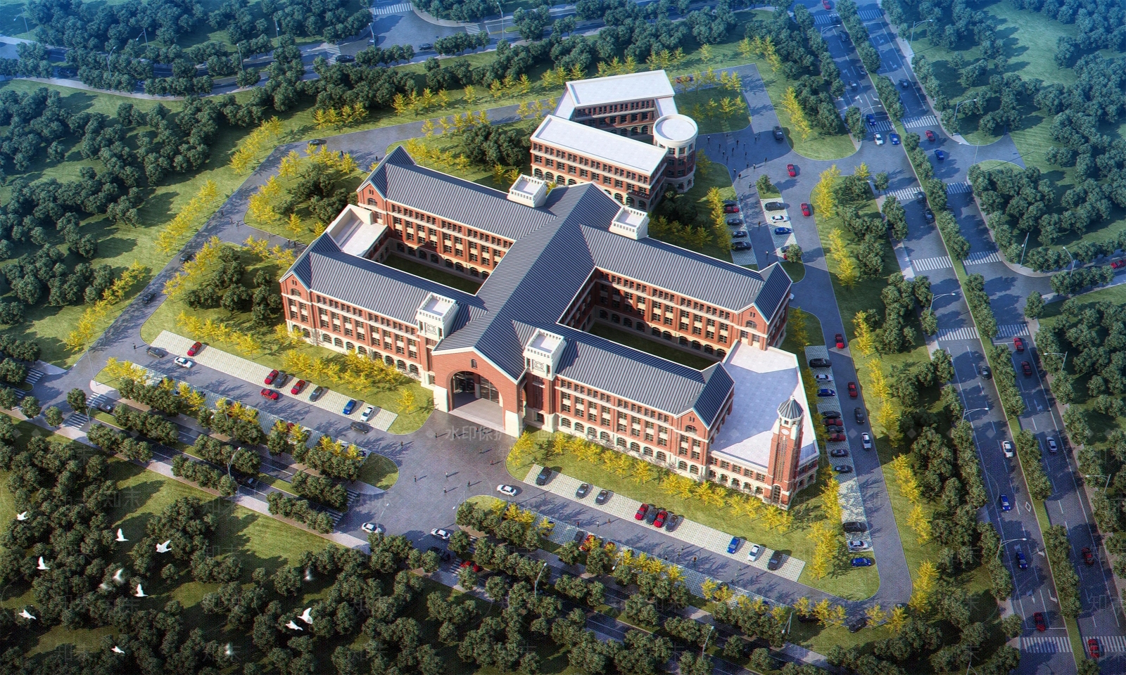 简欧办公楼3D模型下载【ID:1190448081】