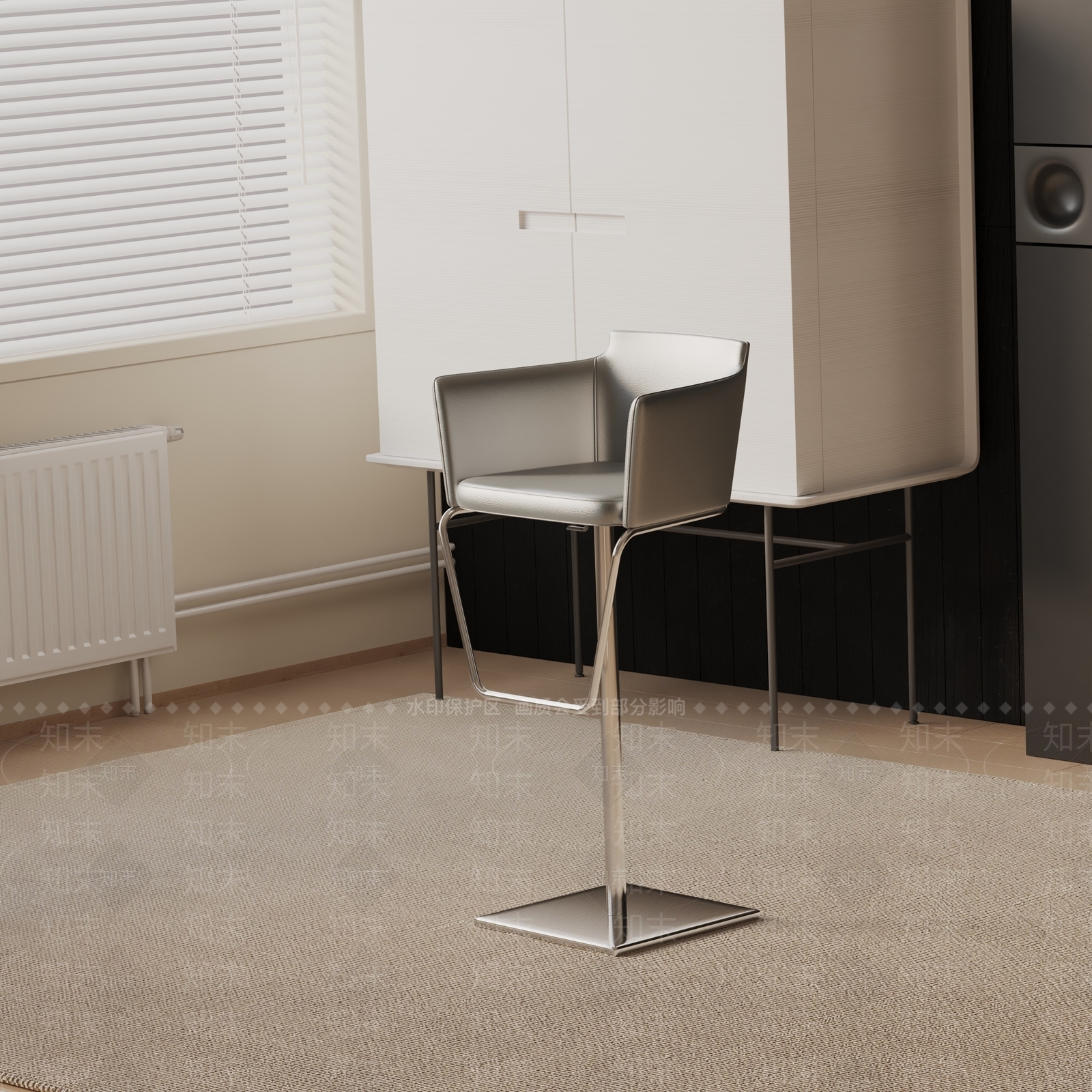 现代吧椅3D模型下载【ID:1190448157】