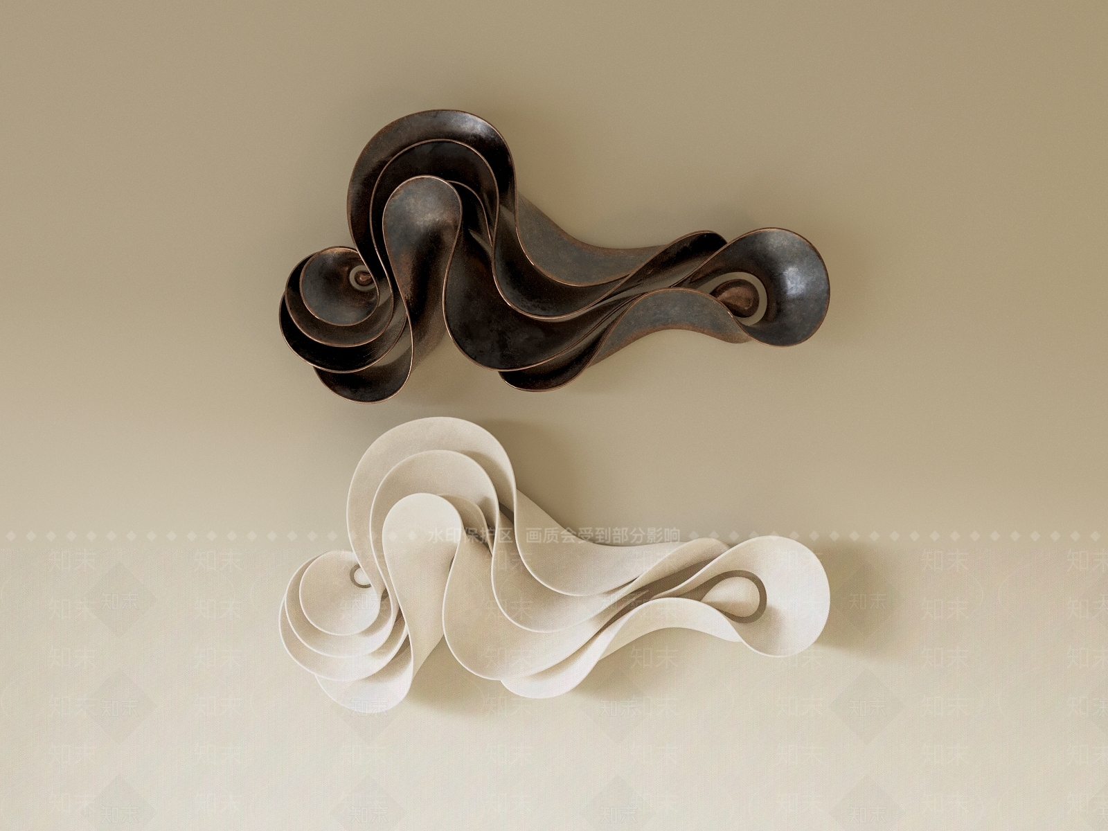 现代轻奢挂件3D模型下载【ID:1190457524】