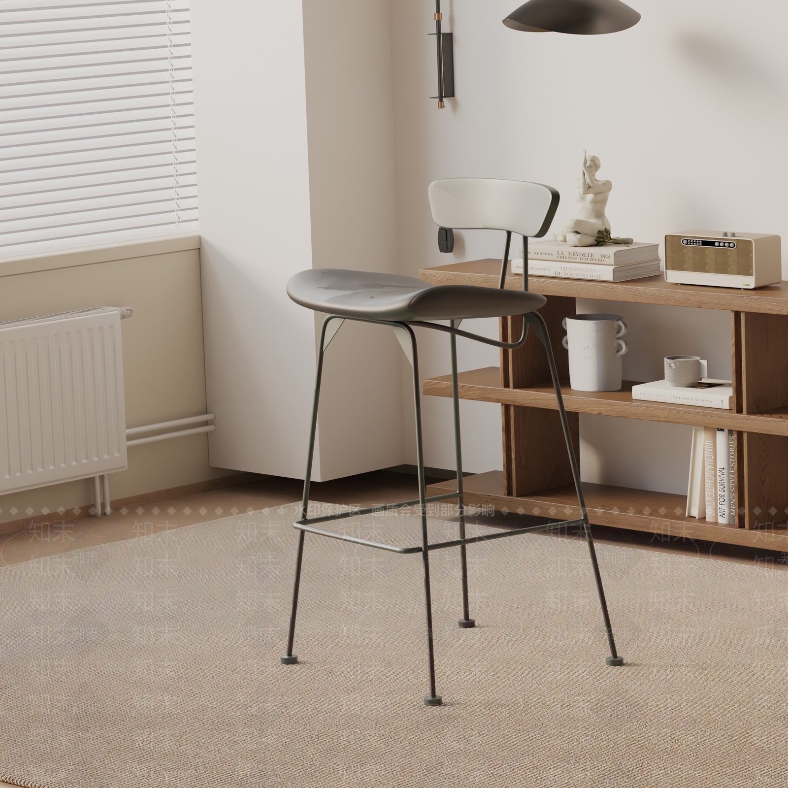 现代吧椅3D模型下载【ID:1190464003】