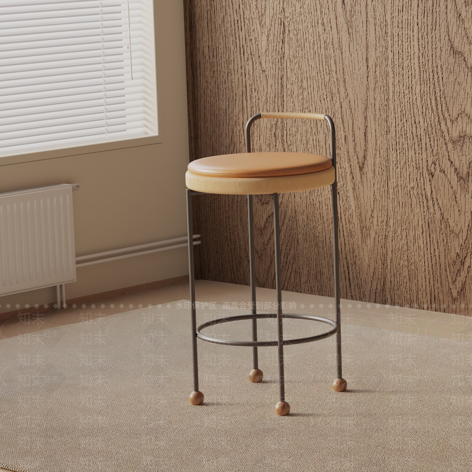 现代吧椅3D模型下载【ID:1190467847】
