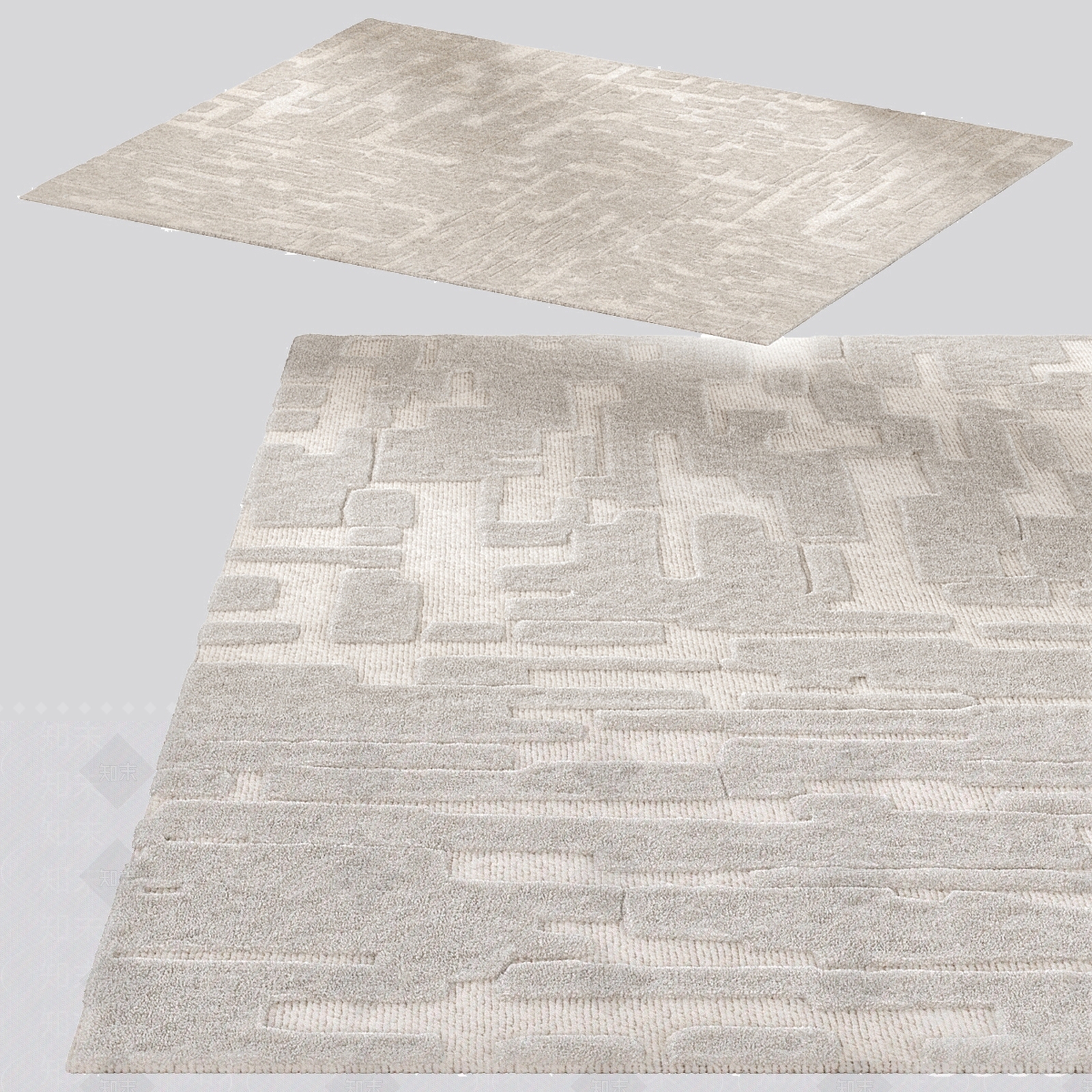 新中式现代地毯3D模型下载【ID:1190471738】