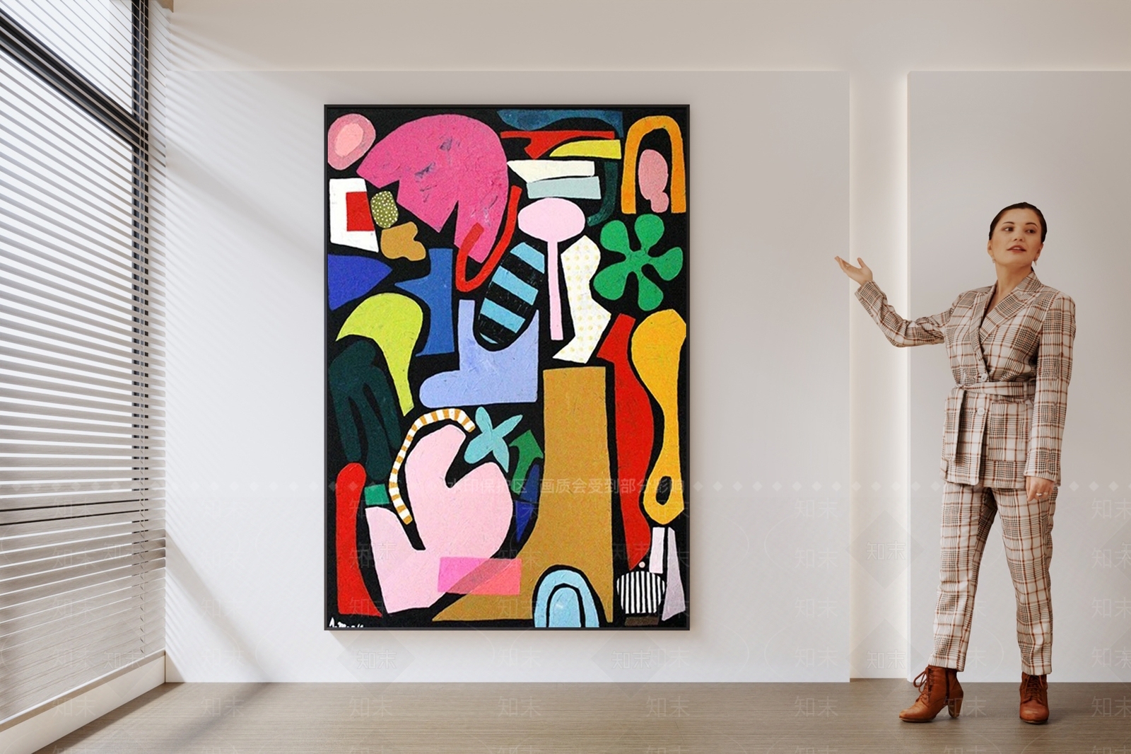 现代北欧挂画3D模型下载【ID:1190472333】