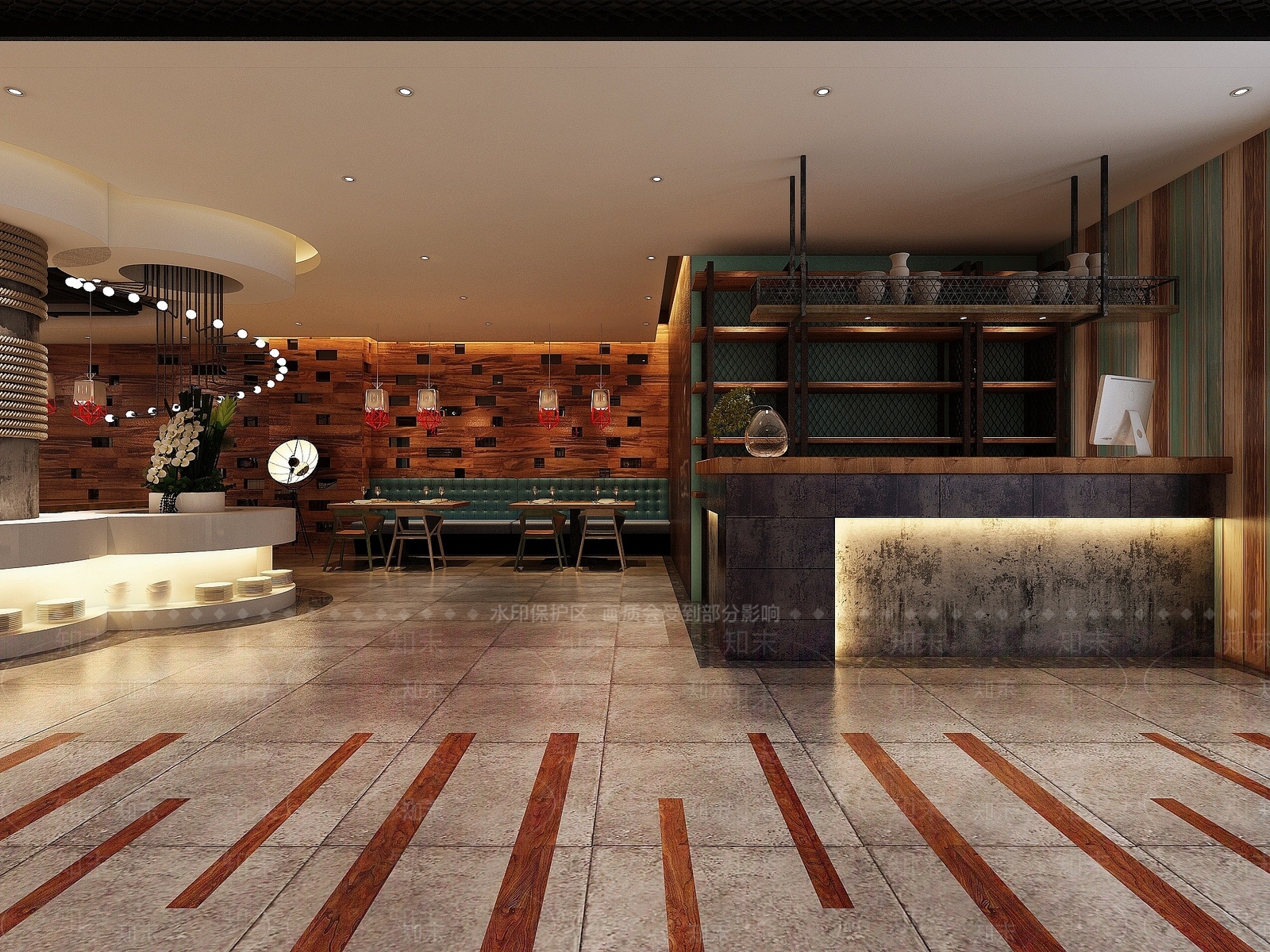现代办公大厅3D模型下载【ID:1190479090】