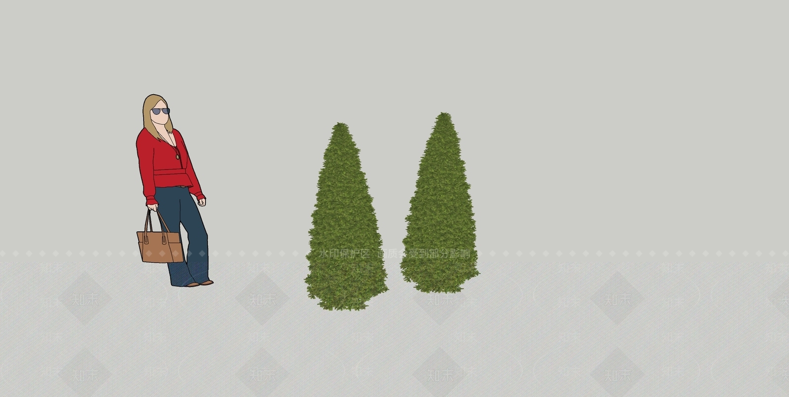 现代欧式屋顶花园SU模型下载【ID:1190515814】