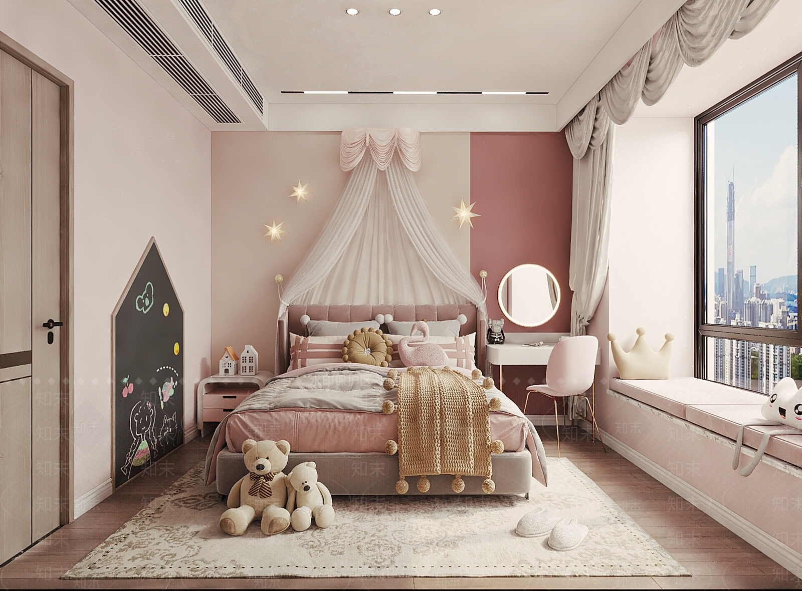 白色梳妆台梳妆台3D模型下载【ID:1227504017】