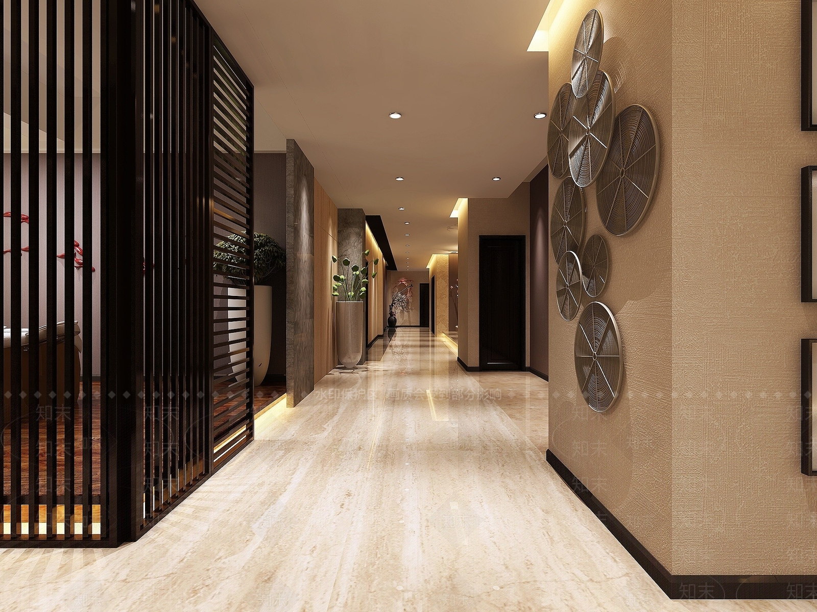 现代办公大厅3D模型下载【ID:1190483110】