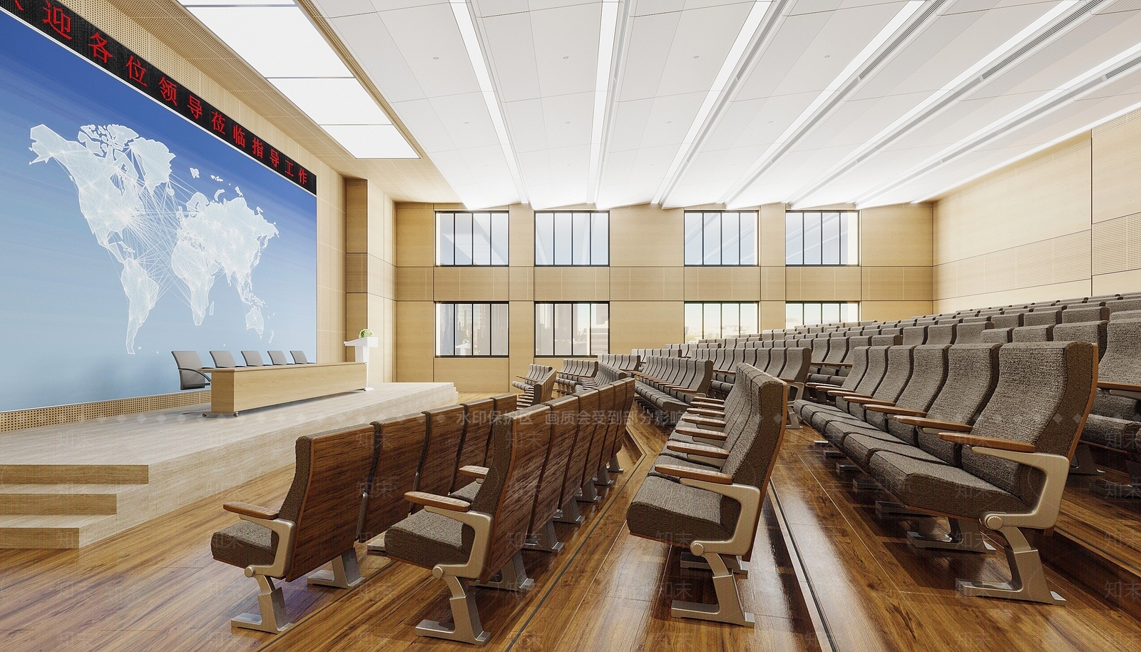 现代办公大厅3D模型下载【ID:1190485928】