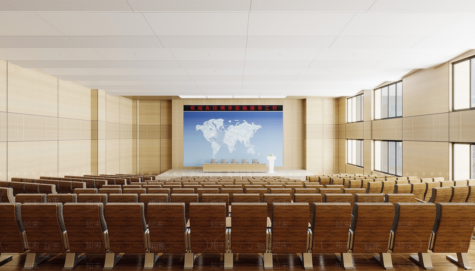 现代办公大厅3D模型下载【ID:1190485928】