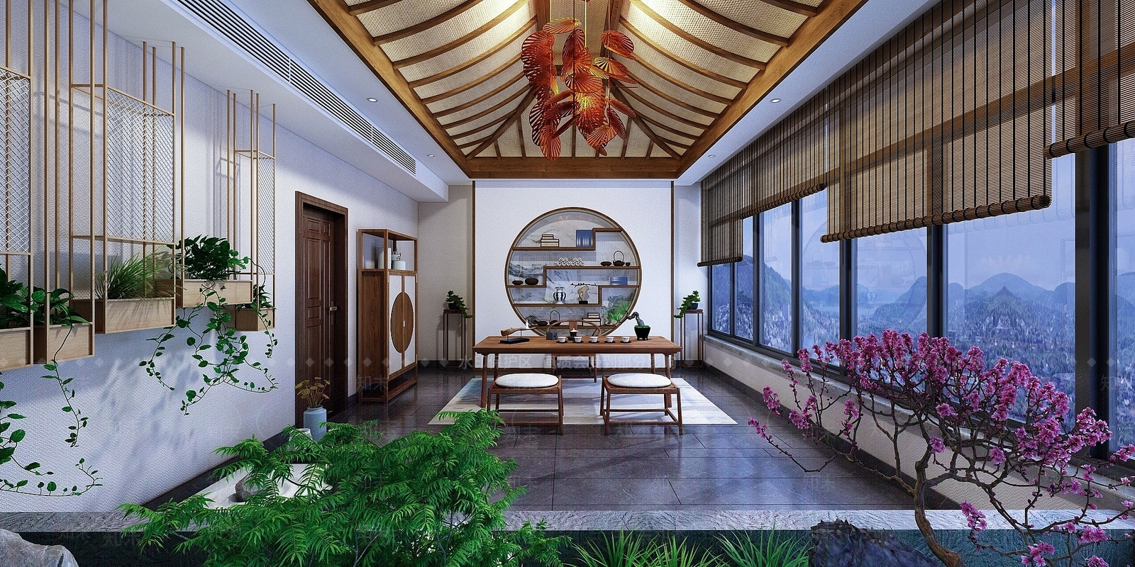 现代办公大厅3D模型下载【ID:1190487615】