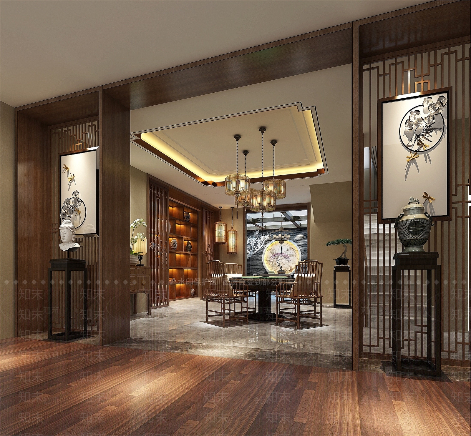 现代办公大厅3D模型下载【ID:1190488552】