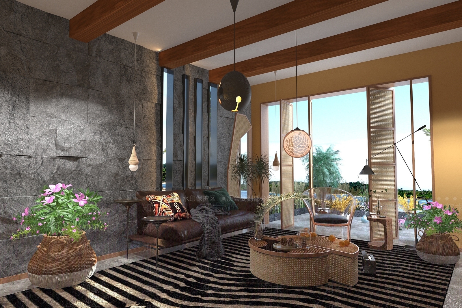 现代办公大厅3D模型下载【ID:1190488760】