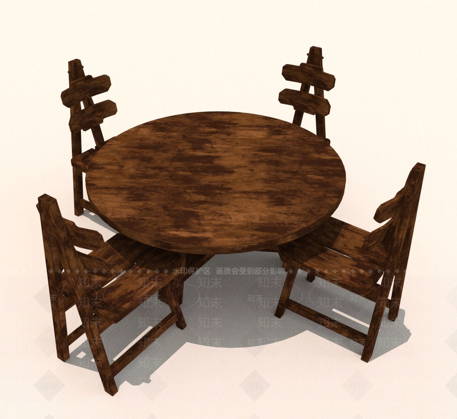 现代书桌椅3D模型下载【ID:1190490685】