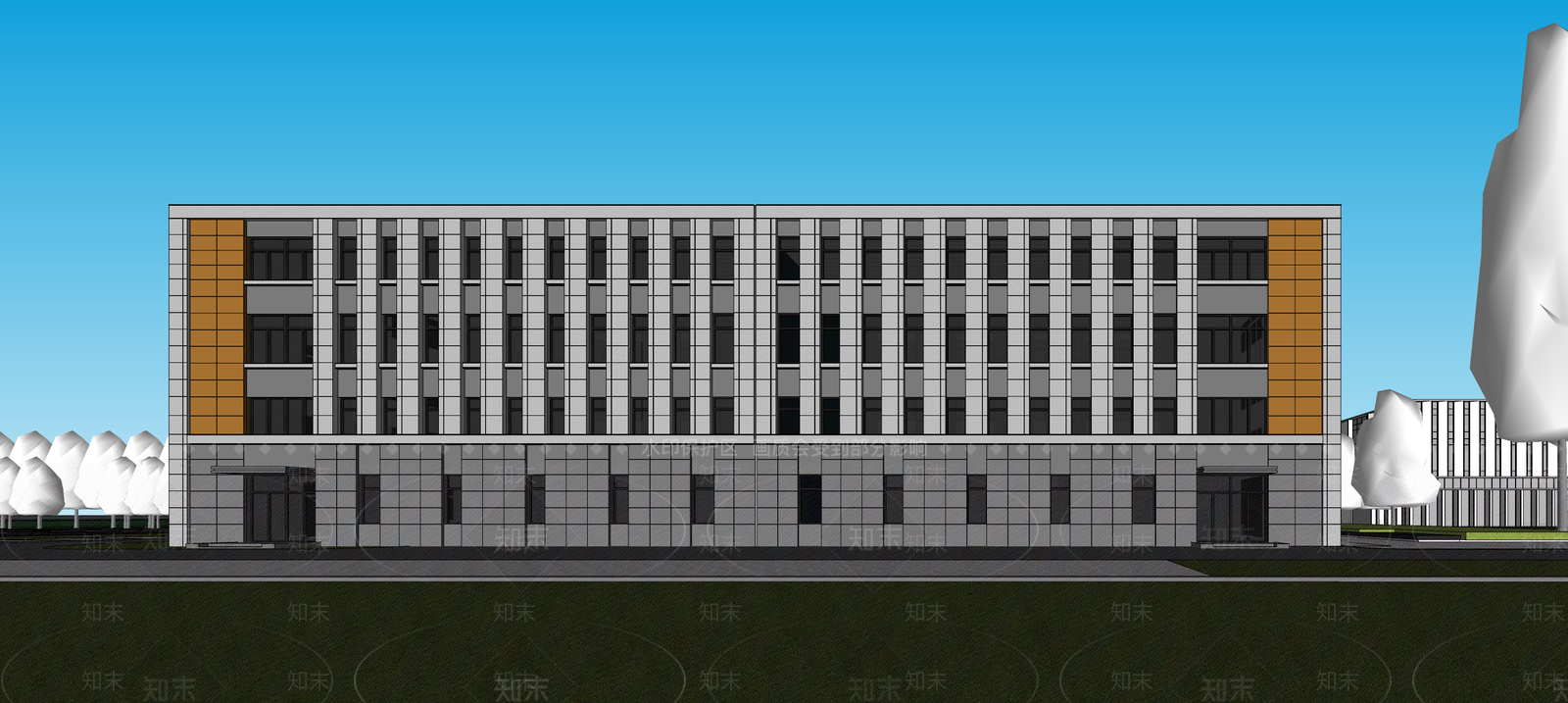 现代厂房SU模型下载【ID:1190492002】