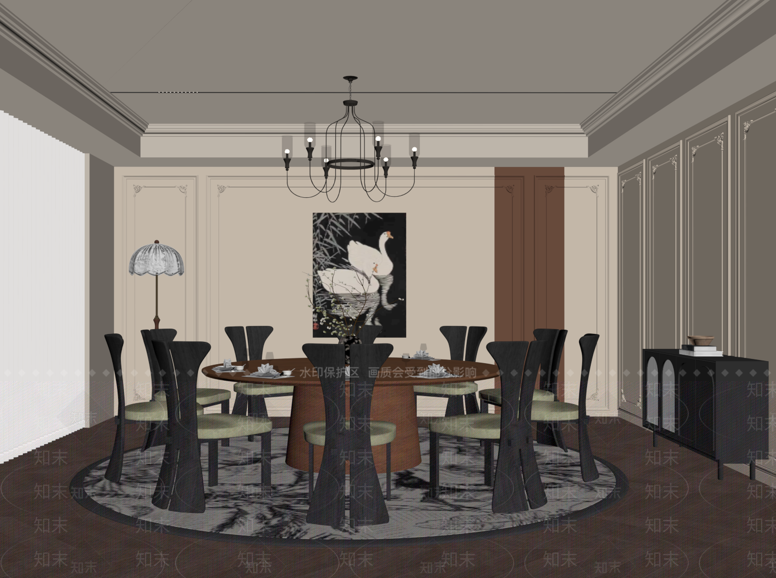 法式包厢SU模型下载【ID:1190492397】