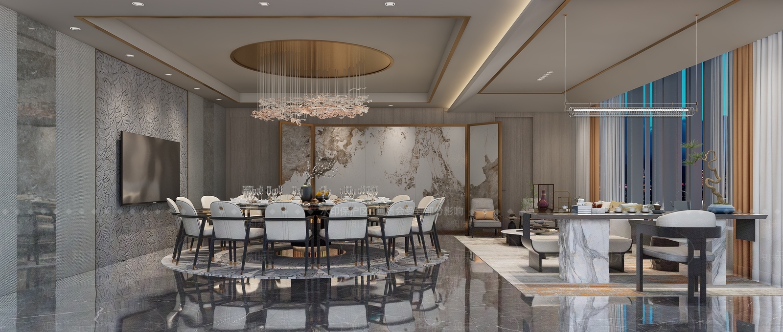 轻奢包厢3D模型下载【ID:1190494097】
