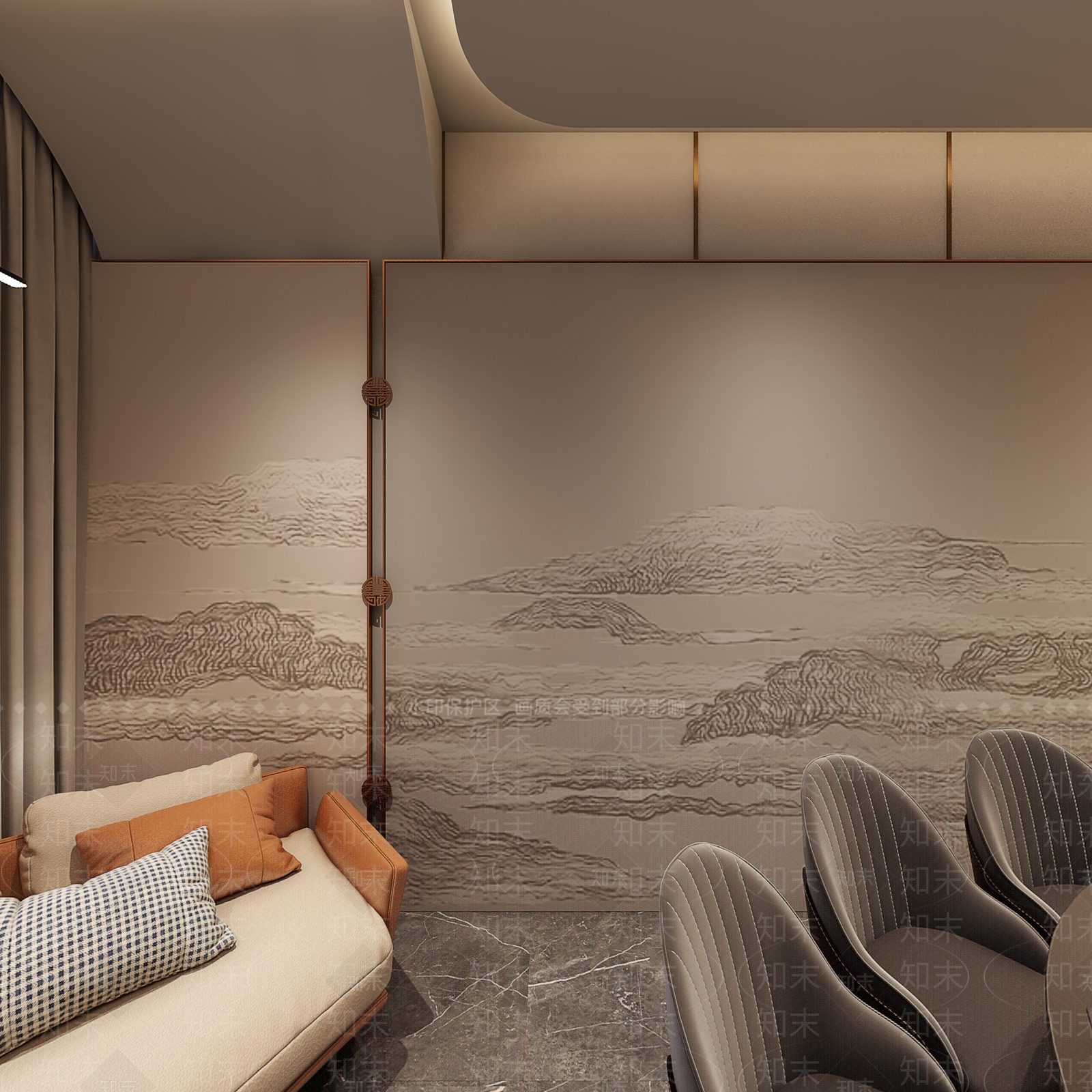 轻奢包厢3D模型下载【ID:1190495652】