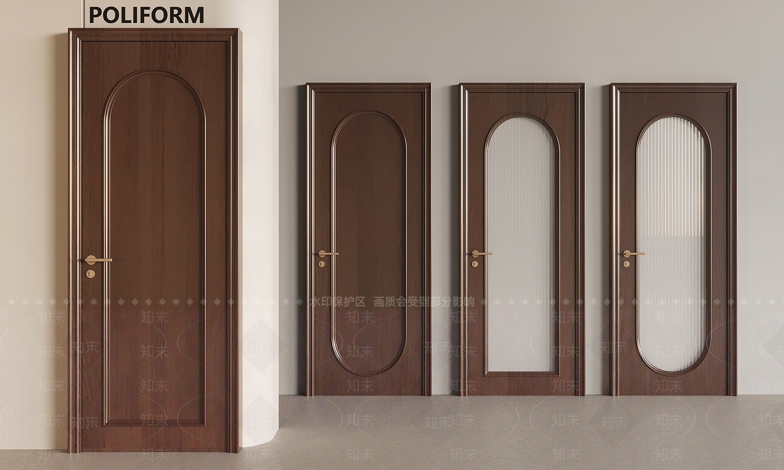 新中式单开门3D模型下载【ID:1190494633】