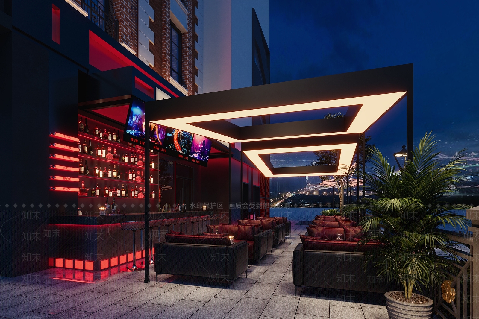 现代酒吧3D模型下载【ID:1190500898】