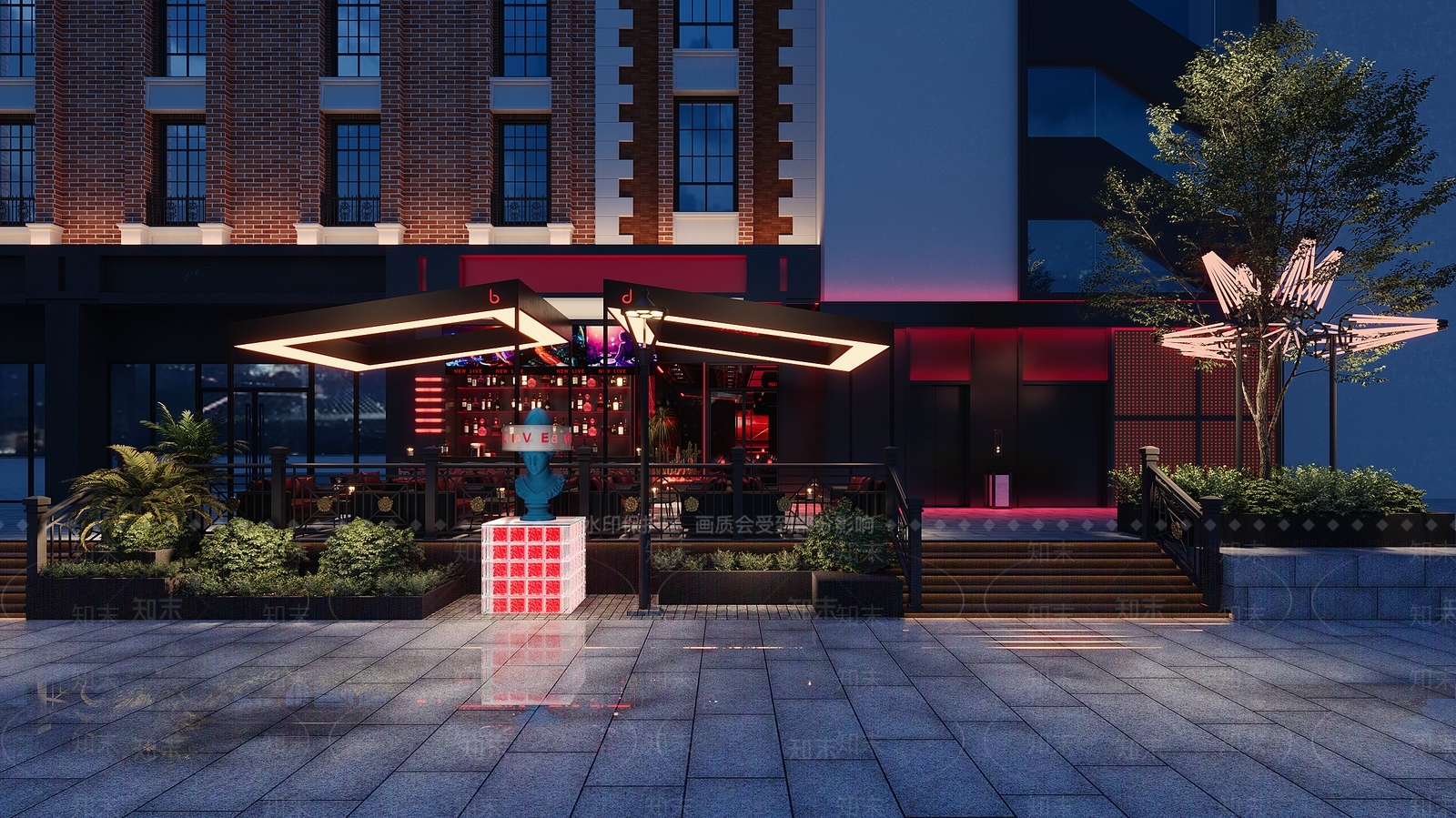 现代酒吧3D模型下载【ID:1190500898】