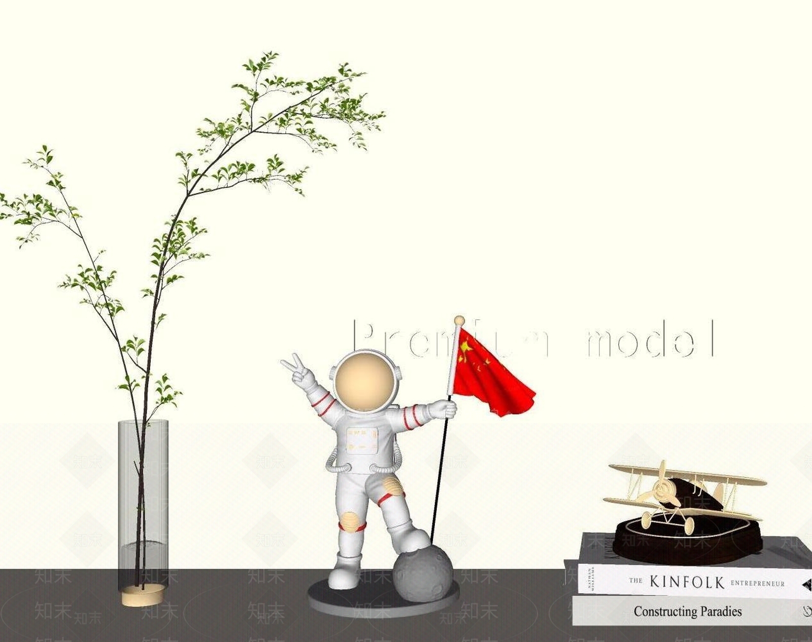 现代意式摆件组合SU模型下载【ID:1190498419】
