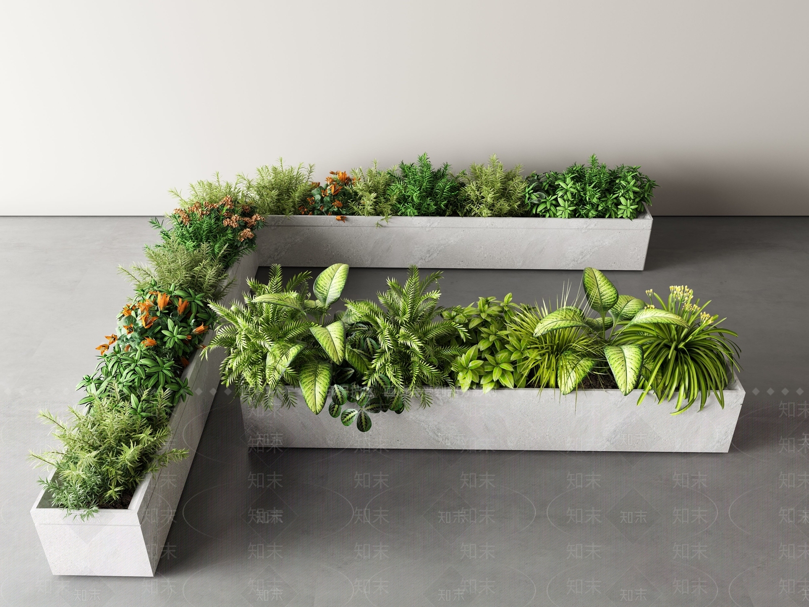 花坛3D模型下载【ID:1190500635】