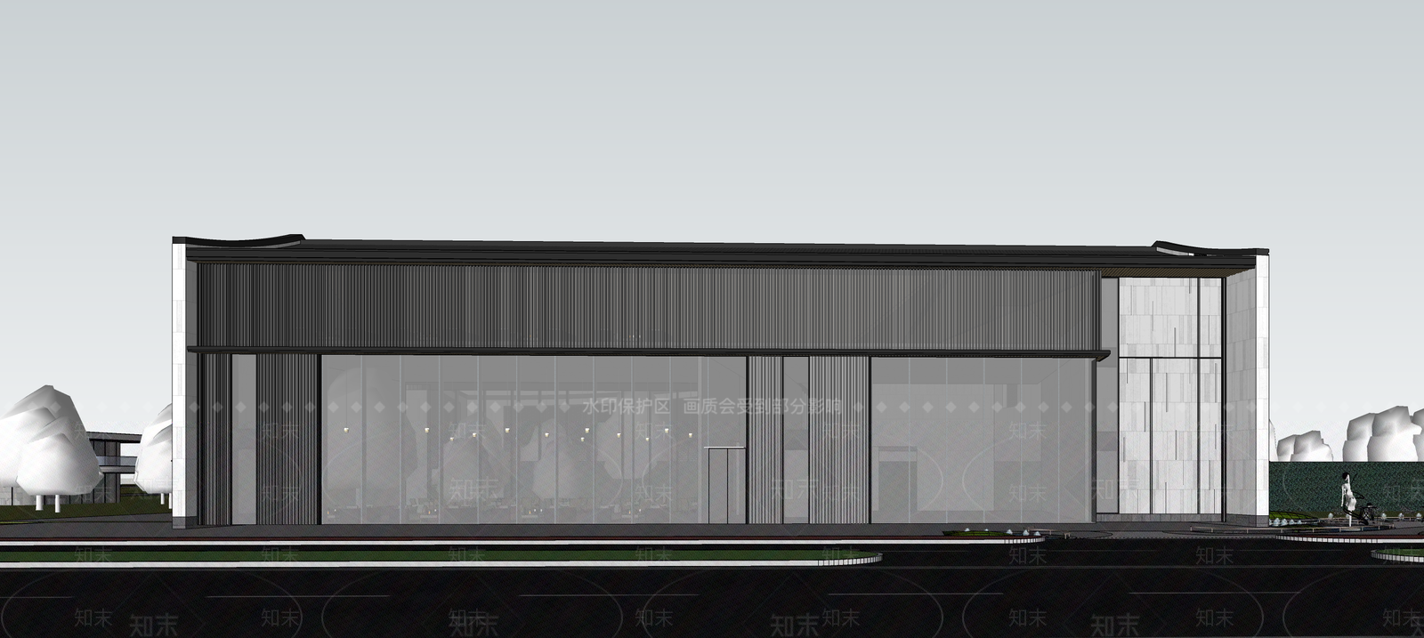 新中式中式其他商业建筑SU模型下载【ID:1190500873】