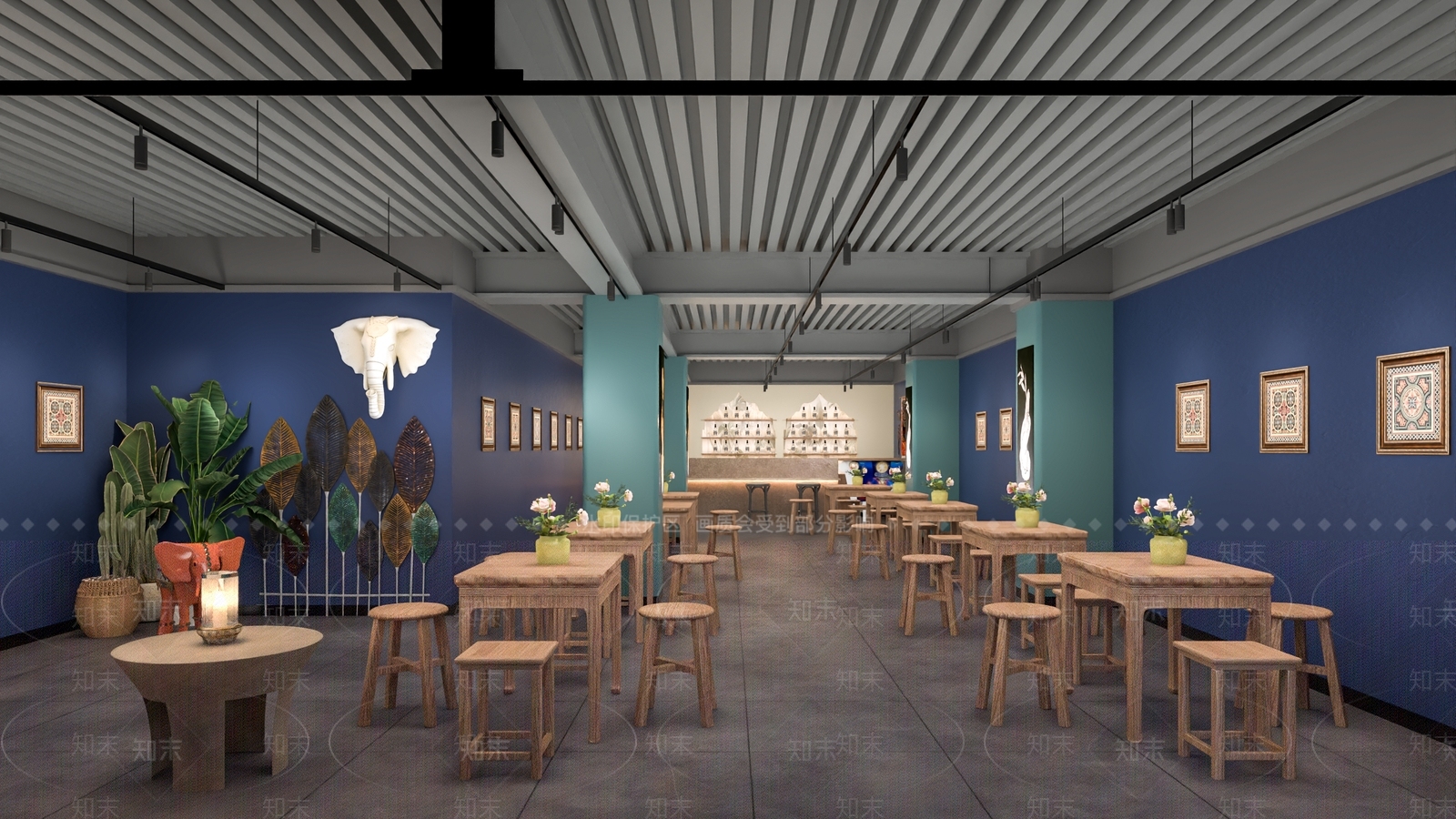 现代快餐店3D模型下载【ID:1190501461】