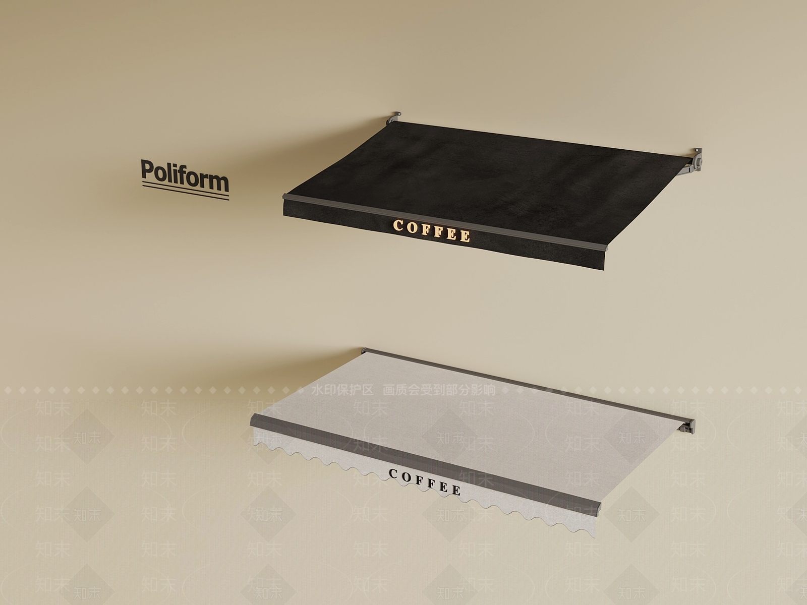 现代遮阳棚3D模型下载【ID:1190502843】