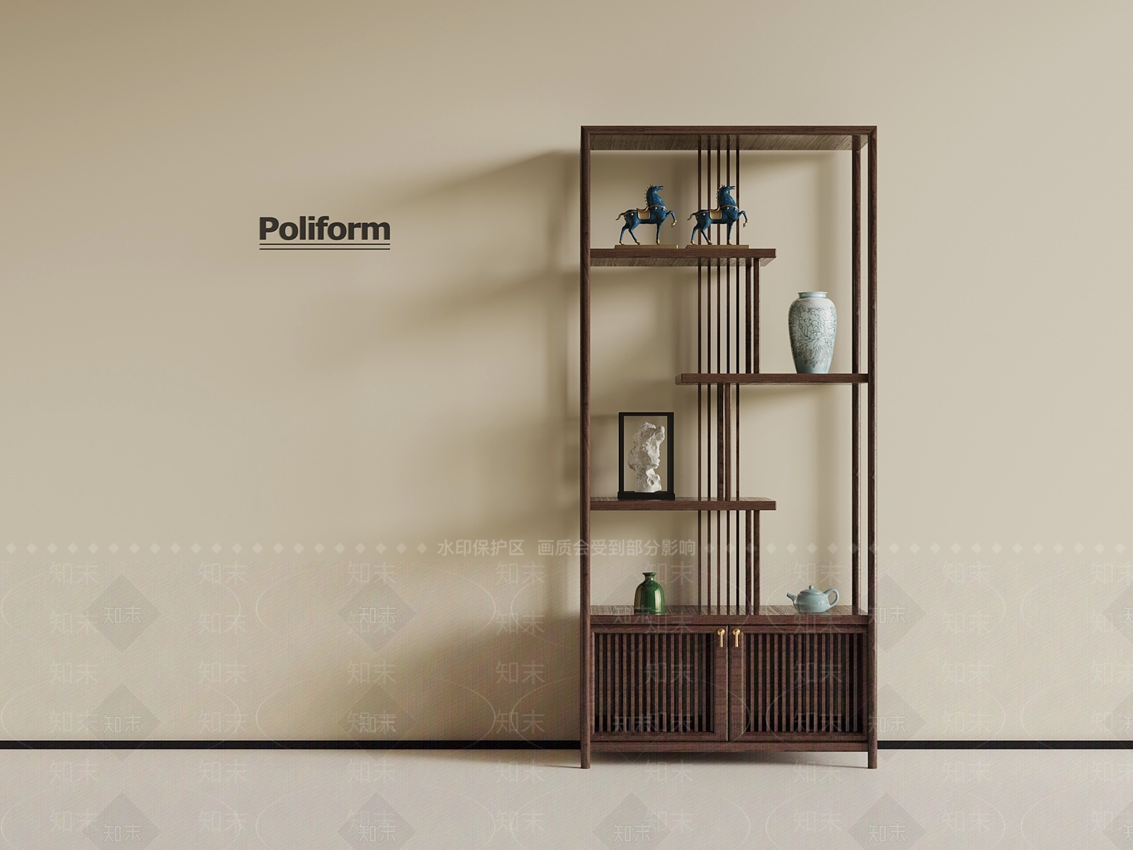 新中式博古架SU模型下载【ID:1190505173】