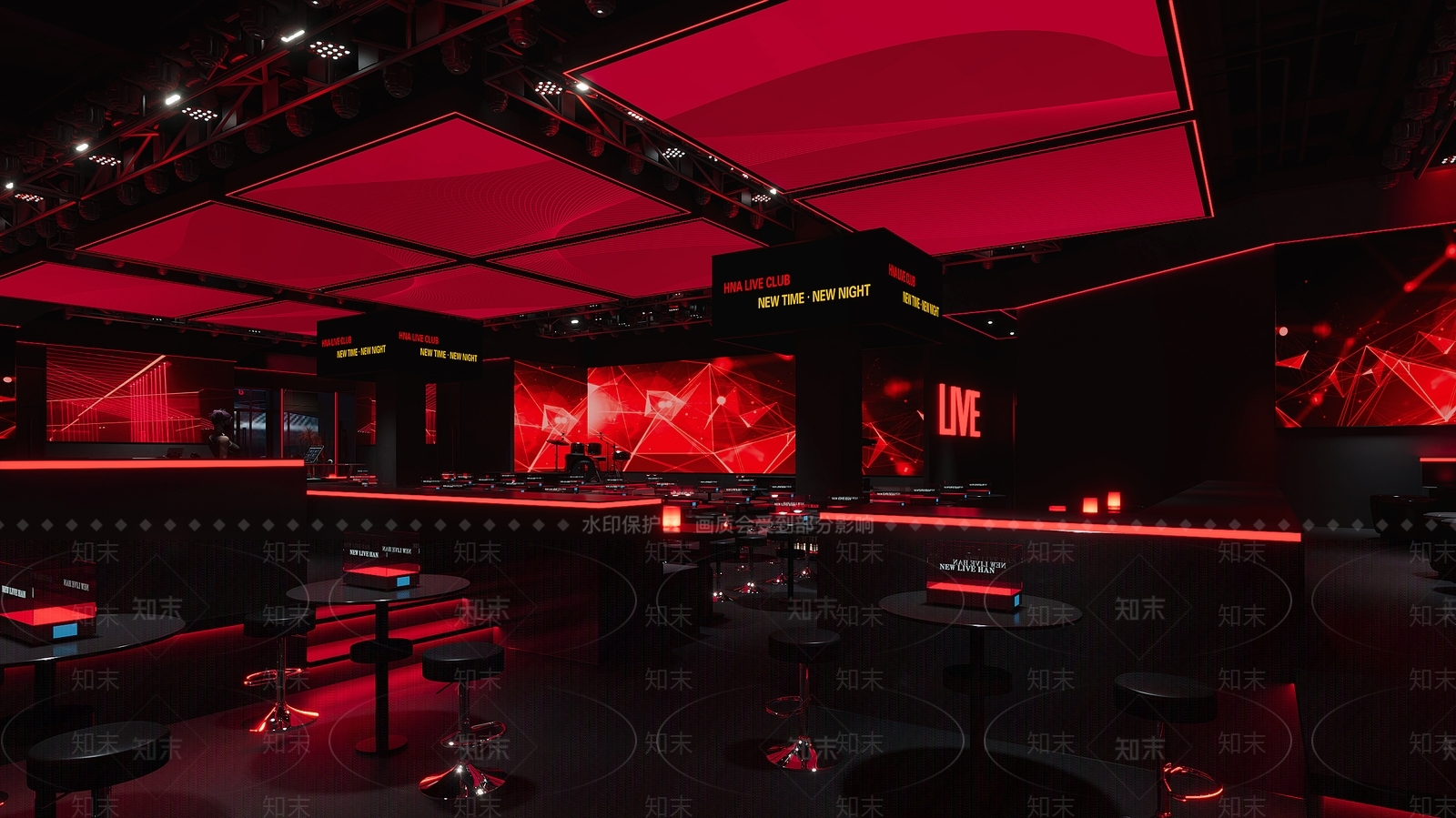 现代酒吧3D模型下载【ID:1190520437】